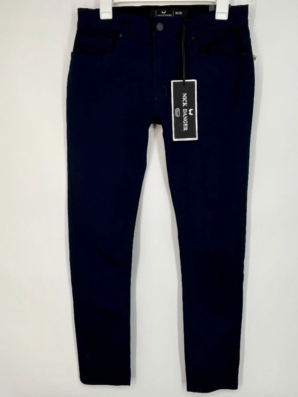 Nick Danger Mens 30W by 30L Skinny Jeans Navy Blue Super Flex Denim Five Pocket
